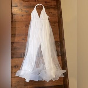 NBW - Halter Cape/Train Jumpsuit